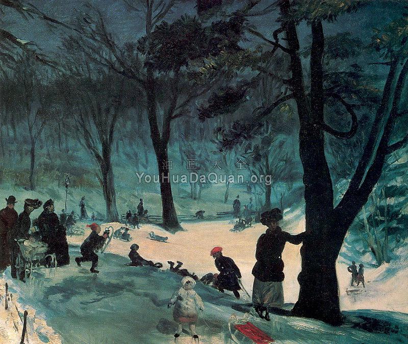 Central Park Winter - 威廉·詹姆斯·格莱肯斯